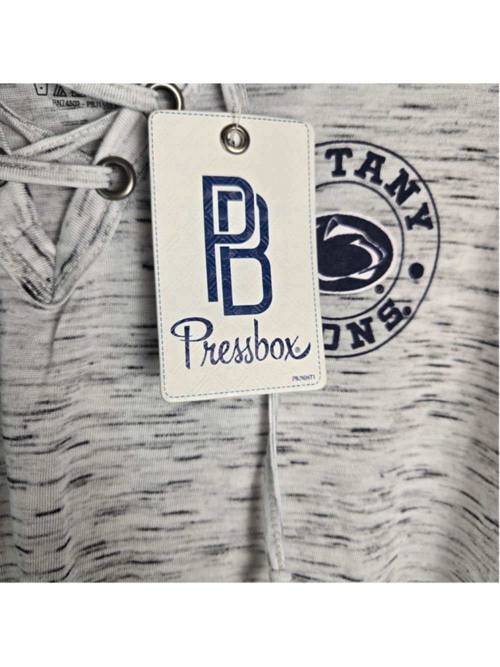 Women's Pressbox Penn State Hoodie Sweatshirt Size M Grey Black - Picture 6 of 8